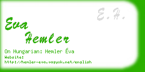 eva hemler business card